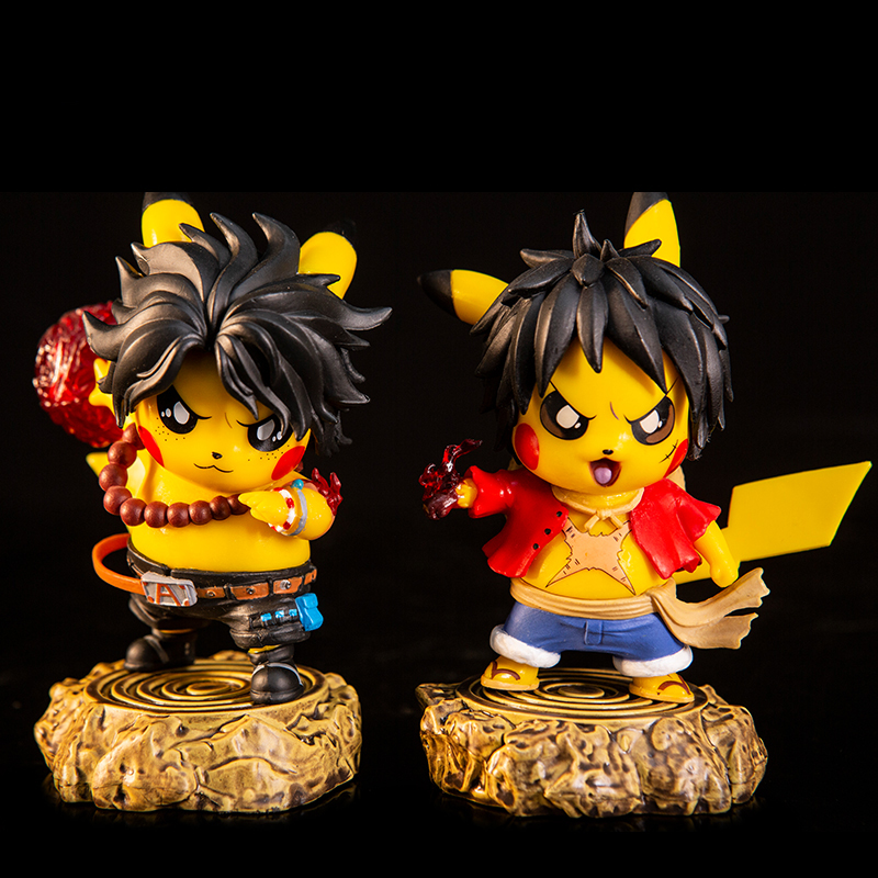 Pokemon Figuren Pikachu Figur Cos Luffy Und Zoro One Piece